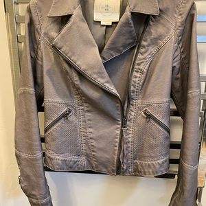 Faux leather moto jacket